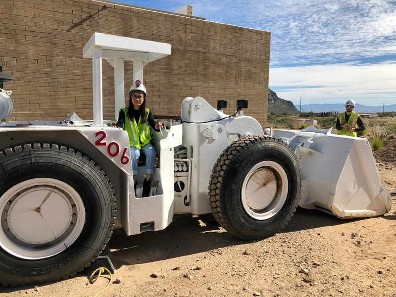 Soyasha Pandey exploring the San Xavier mine at University of Arizona.